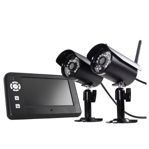 First Alert DW-702 Two Camera Digital Wireless Security Recording System with 7-Inch LCD Display